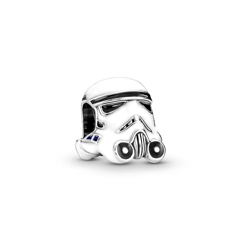Star Wars Charm Anhänger 925 Sterling Silber – Darth Vader, Yoda & R2 - D2 für Bettelarmband - CharmsLuv