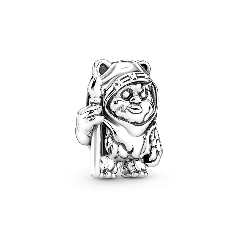 Star Wars Charm Anhänger 925 Sterling Silber – Darth Vader, Yoda & R2 - D2 für Bettelarmband - CharmsLuv