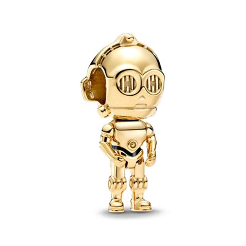 Star Wars Charm Anhänger 925 Sterling Silber – Darth Vader, Yoda & R2 - D2 für Bettelarmband - CharmsLuv
