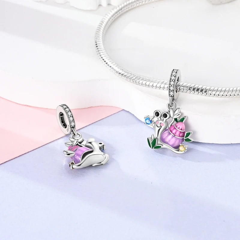 Tier Charm Anhänger 925 Sterling Silber – Biene, Kolibri & Glühwürmchen mit Zirkonia - CharmsLuv