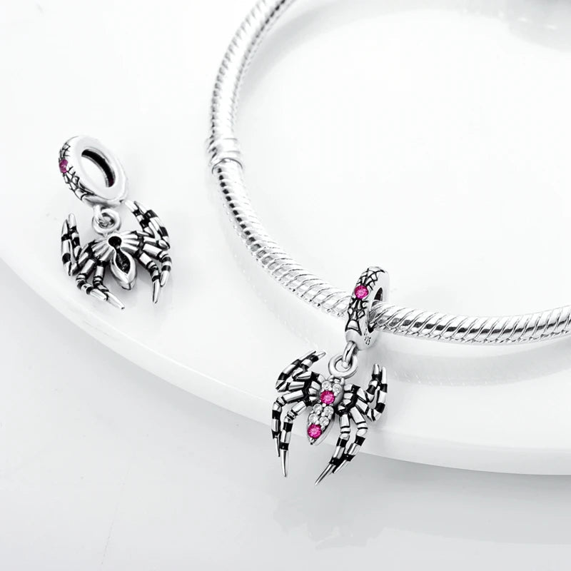 Tier Charm Anhänger 925 Sterling Silber – Biene, Kolibri & Glühwürmchen mit Zirkonia - CharmsLuv