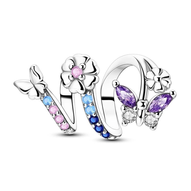 Tier Charm Anhänger 925 Sterling Silber – Biene, Kolibri & Glühwürmchen mit Zirkonia - CharmsLuv