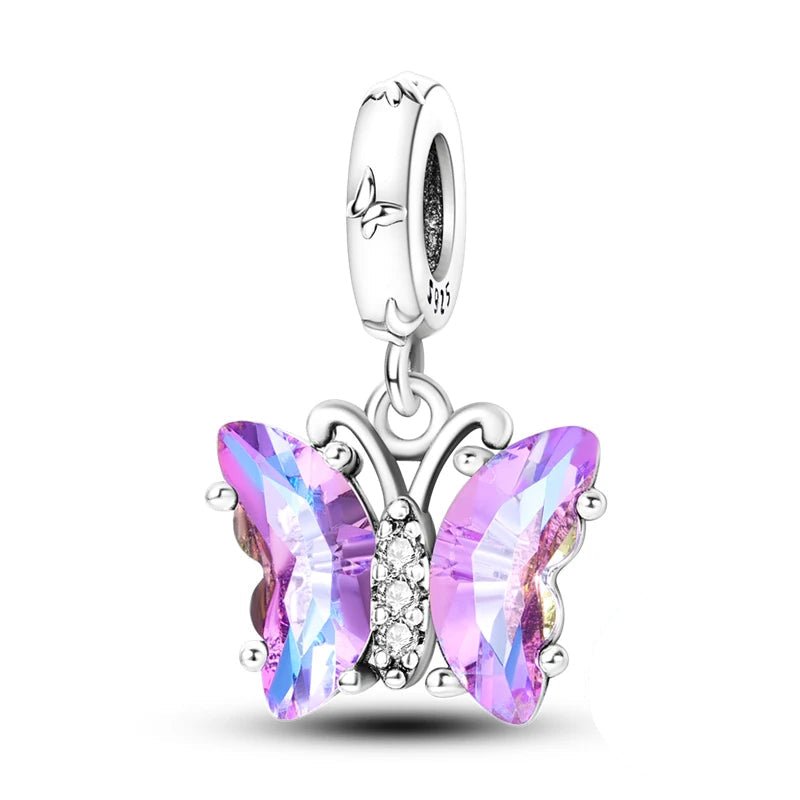 Tier Charm Anhänger 925 Sterling Silber – Biene, Kolibri & Glühwürmchen mit Zirkonia - CharmsLuv