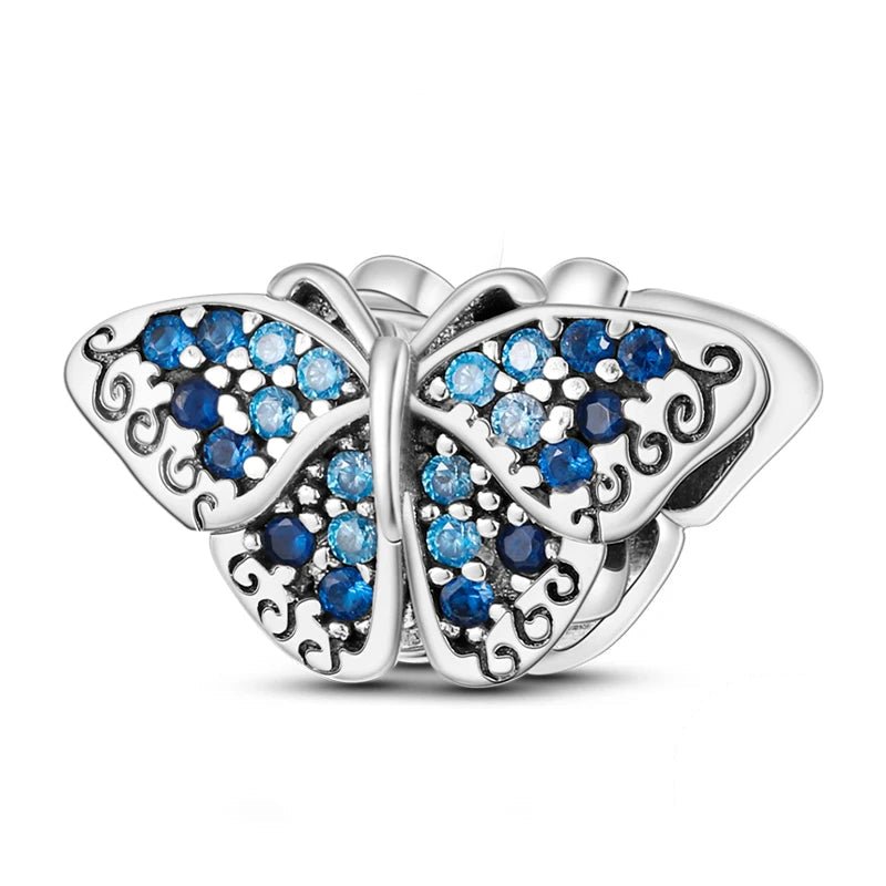 Tier Charm Anhänger 925 Sterling Silber – Biene, Kolibri & Glühwürmchen mit Zirkonia - CharmsLuv