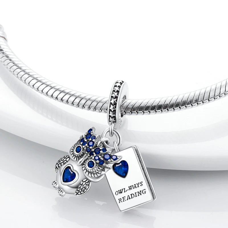 Tier Charm Anhänger 925 Sterling Silber – Biene, Kolibri & Glühwürmchen mit Zirkonia - CharmsLuv