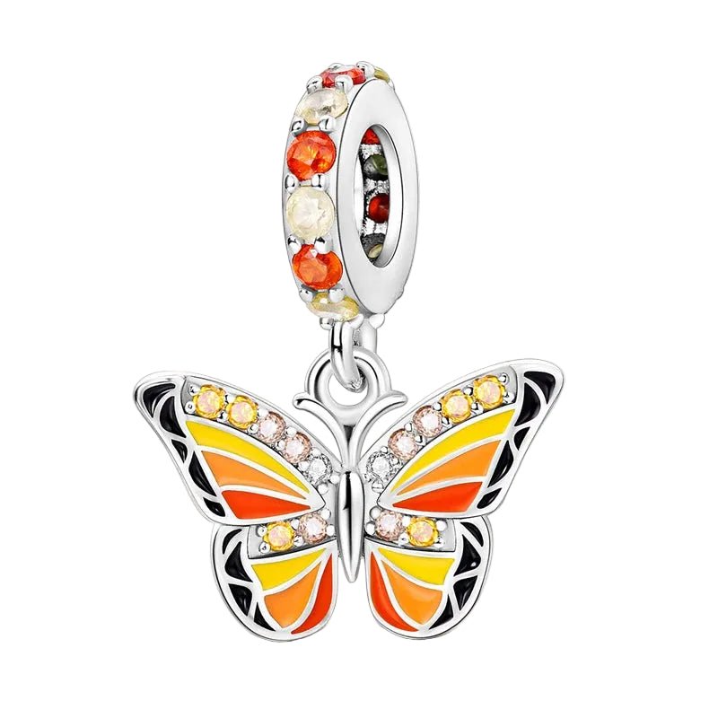 Tier Charm Anhänger 925 Sterling Silber – Biene, Kolibri & Glühwürmchen mit Zirkonia - CharmsLuv