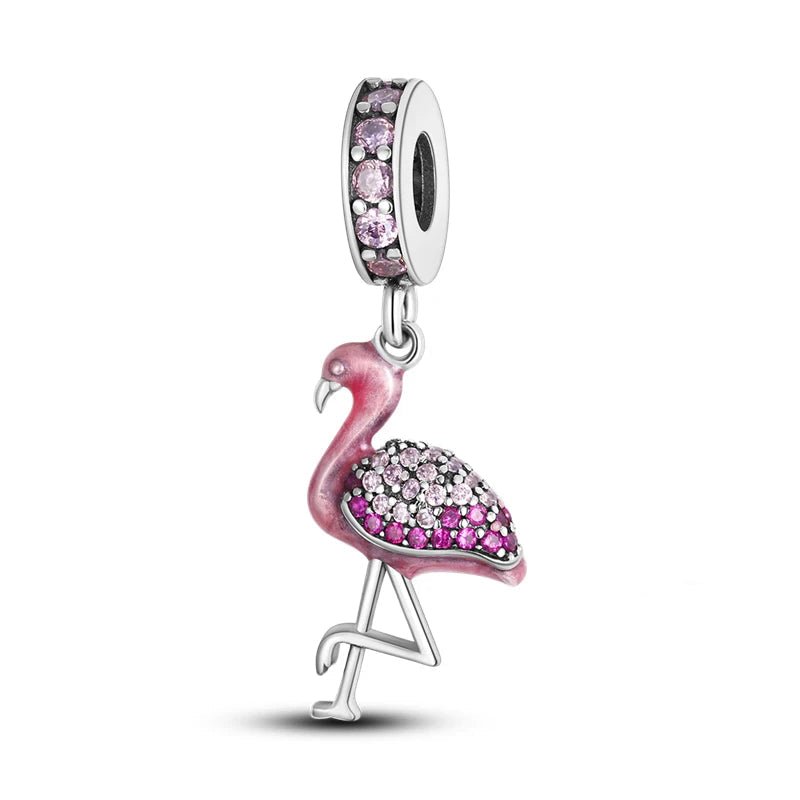Tier Charm Anhänger 925 Sterling Silber – Biene, Kolibri & Glühwürmchen mit Zirkonia - CharmsLuv