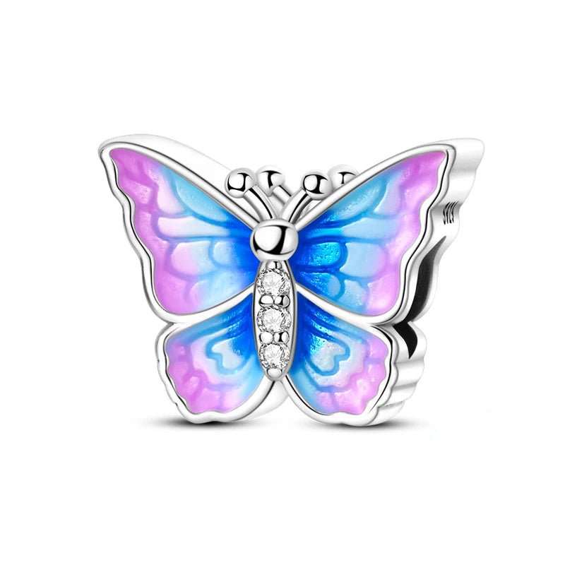 Tier Charm Anhänger 925 Sterling Silber – Biene, Kolibri & Glühwürmchen mit Zirkonia - CharmsLuv