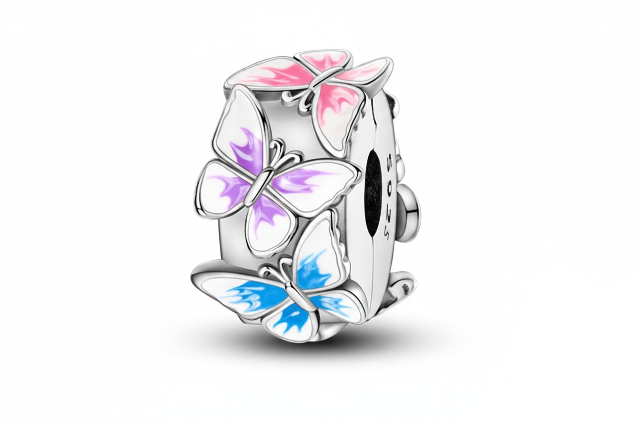 Tier Charm Anhänger 925 Sterling Silber – Biene, Kolibri & Glühwürmchen mit Zirkonia - CharmsLuv