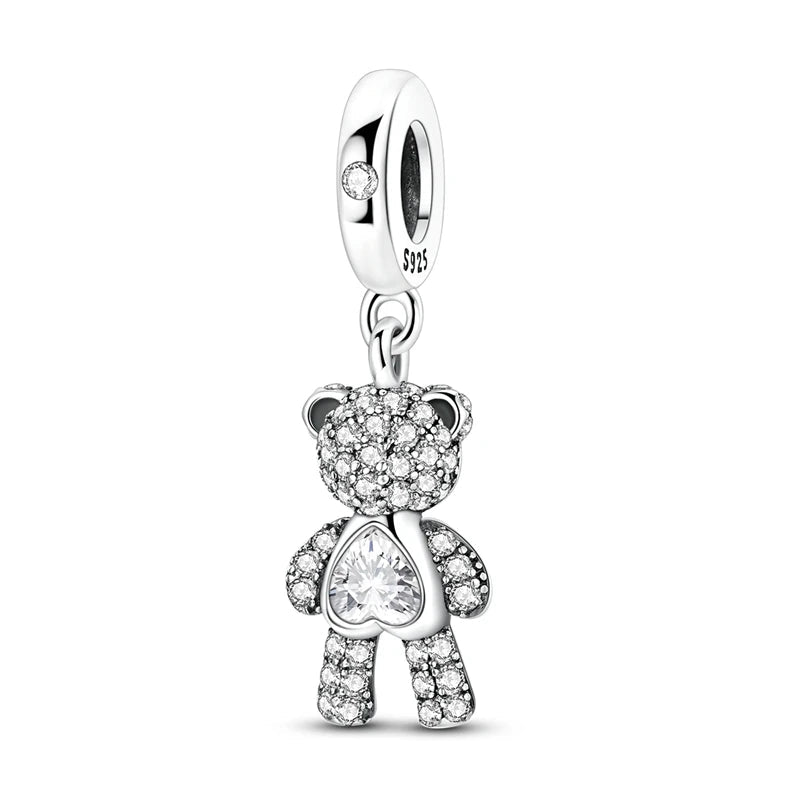 Tier Charm Anhänger Set 925 Sterling Silber – Löwe, Tiger, Wolf, Drache & mehr für Bettelarmband - CharmsLuv