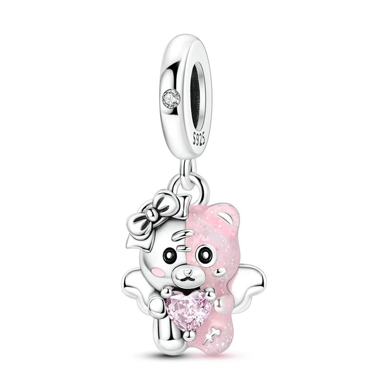 Tier Charm Anhänger Set 925 Sterling Silber – Löwe, Tiger, Wolf, Drache & mehr für Bettelarmband - CharmsLuv