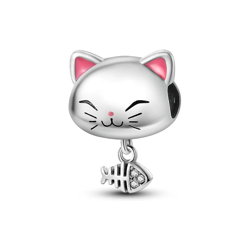 Tier Charm Anhänger Set 925 Sterling Silber – Löwe, Tiger, Wolf, Drache & mehr für Bettelarmband - CharmsLuv
