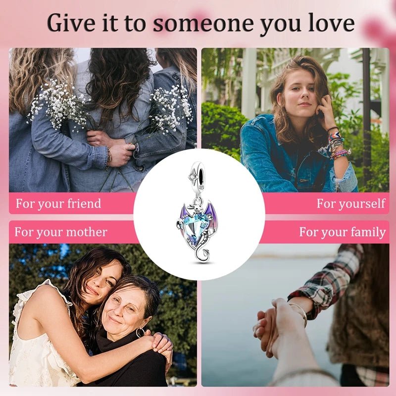 Tier Charm Anhänger Set 925 Sterling Silber – Löwe, Tiger, Wolf, Drache & mehr für Bettelarmband - CharmsLuv
