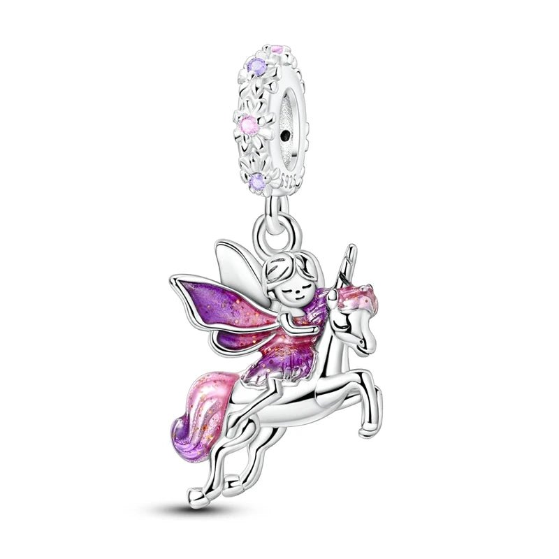 Tier Charm Anhänger Set 925 Sterling Silber – Löwe, Tiger, Wolf, Drache & mehr für Bettelarmband - CharmsLuv