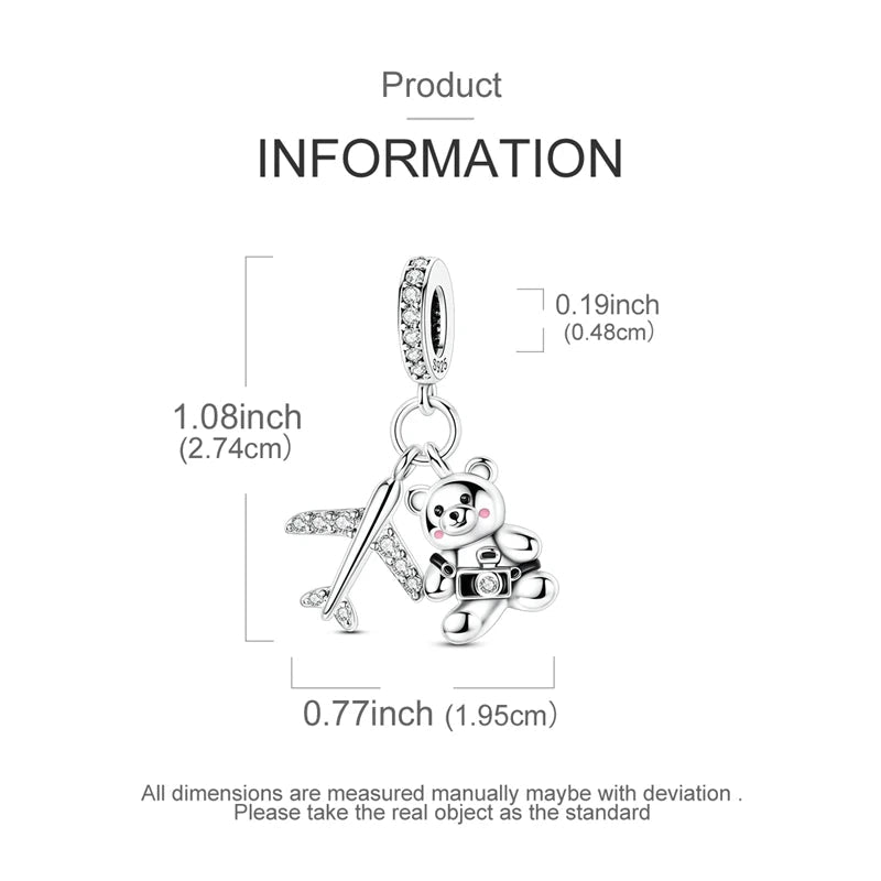 Tier Charm Anhänger Set 925 Sterling Silber – Löwe, Tiger, Wolf, Drache & mehr für Bettelarmband - CharmsLuv