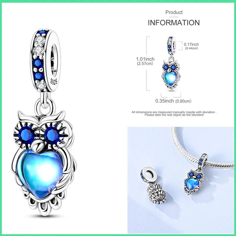 Tier Charm Anhänger Set 925 Sterling Silber – Löwe, Tiger, Wolf, Drache & mehr für Bettelarmband - CharmsLuv