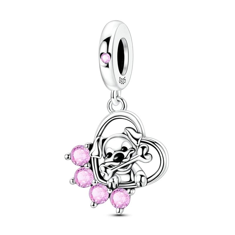 Tier Charm Anhänger Set 925 Sterling Silber – Löwe, Tiger, Wolf, Drache & mehr für Bettelarmband - CharmsLuv