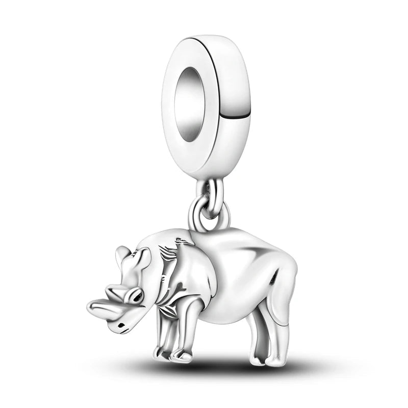 Tier Charm Anhänger Set 925 Sterling Silber – Löwe, Tiger, Wolf, Drache & mehr für Bettelarmband - CharmsLuv