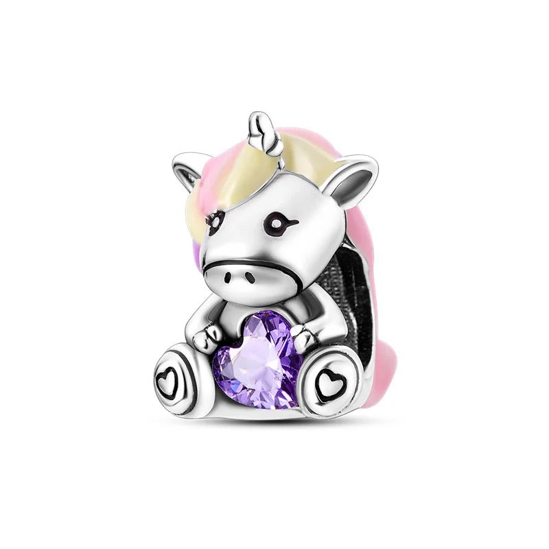 Tier Charm Anhänger Set 925 Sterling Silber – Löwe, Tiger, Wolf, Drache & mehr für Bettelarmband - CharmsLuv
