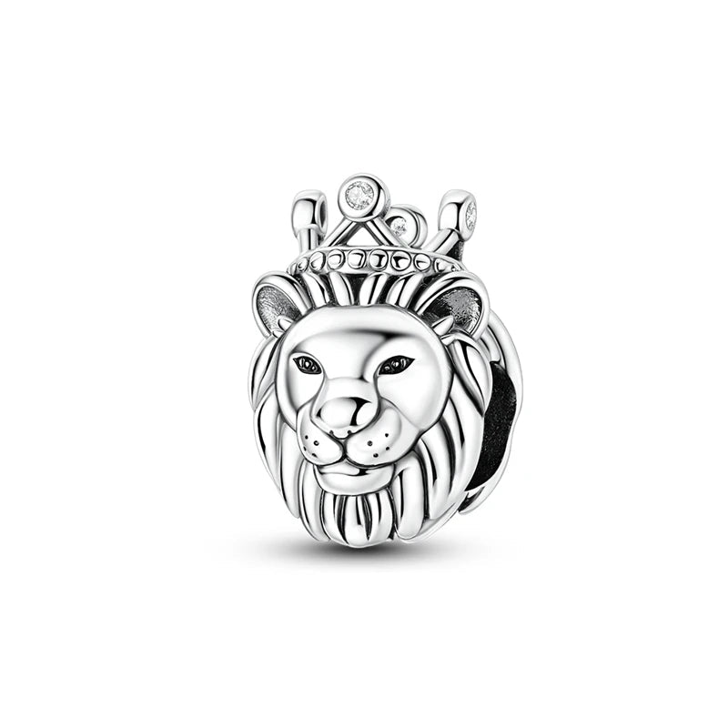 Tier Charm Anhänger Set 925 Sterling Silber – Löwe, Tiger, Wolf, Drache & mehr für Bettelarmband - CharmsLuv