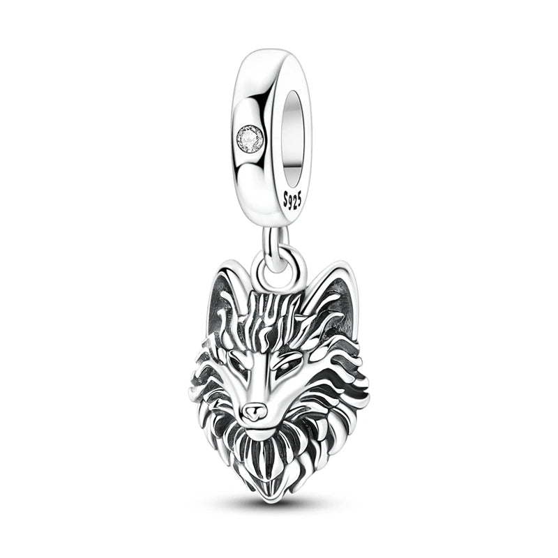 Tier Charm Anhänger Set 925 Sterling Silber – Löwe, Tiger, Wolf, Drache & mehr für Bettelarmband - CharmsLuv