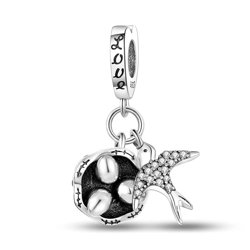 Tier Charm Anhänger Set 925 Sterling Silber – Löwe, Tiger, Wolf, Drache & mehr für Bettelarmband - CharmsLuv