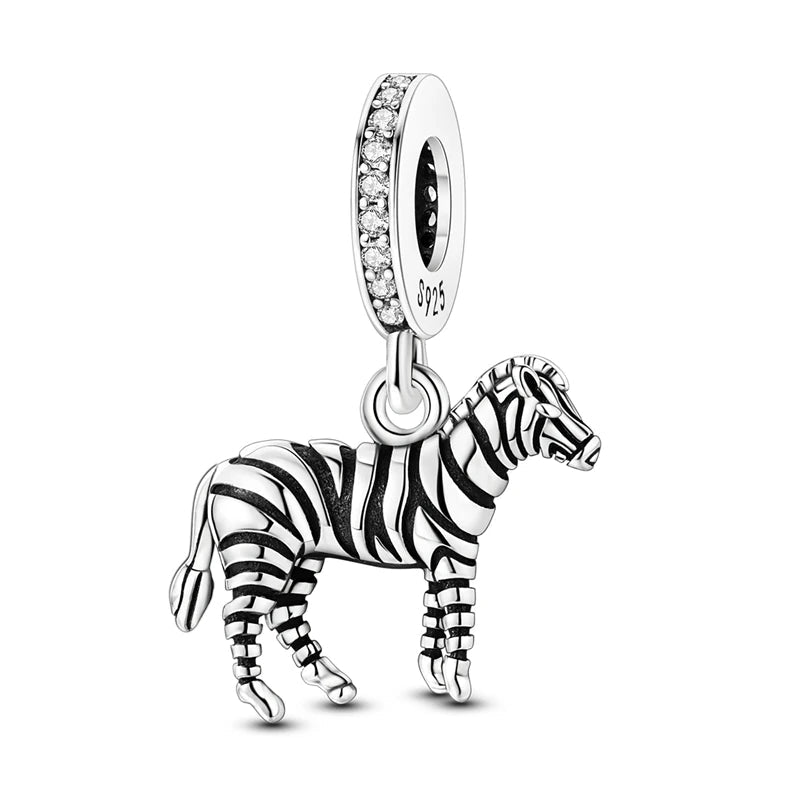 Tier Charm Anhänger Set 925 Sterling Silber – Löwe, Tiger, Wolf, Drache & mehr für Bettelarmband - CharmsLuv
