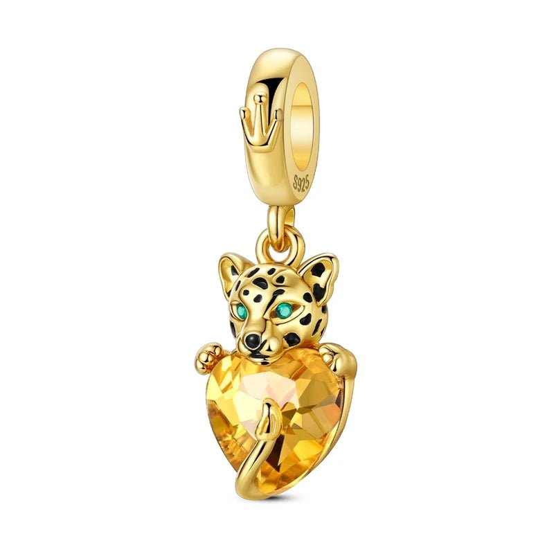 Tier Charm Anhänger Set 925 Sterling Silber – Löwe, Tiger, Wolf, Drache & mehr für Bettelarmband - CharmsLuv