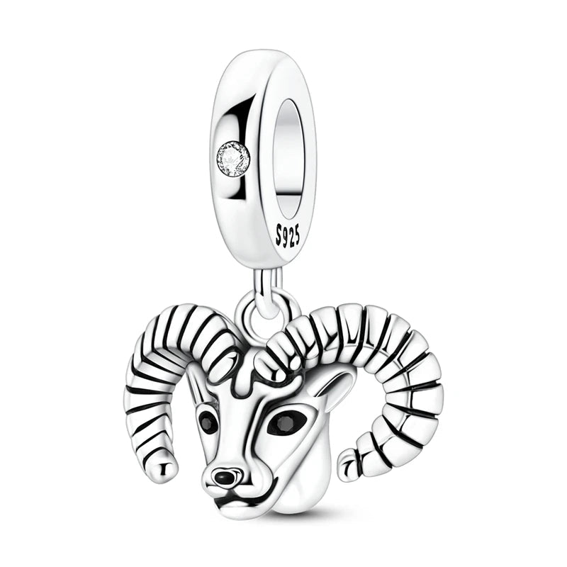 Tier Charm Anhänger Set 925 Sterling Silber – Löwe, Tiger, Wolf, Drache & mehr für Bettelarmband - CharmsLuv