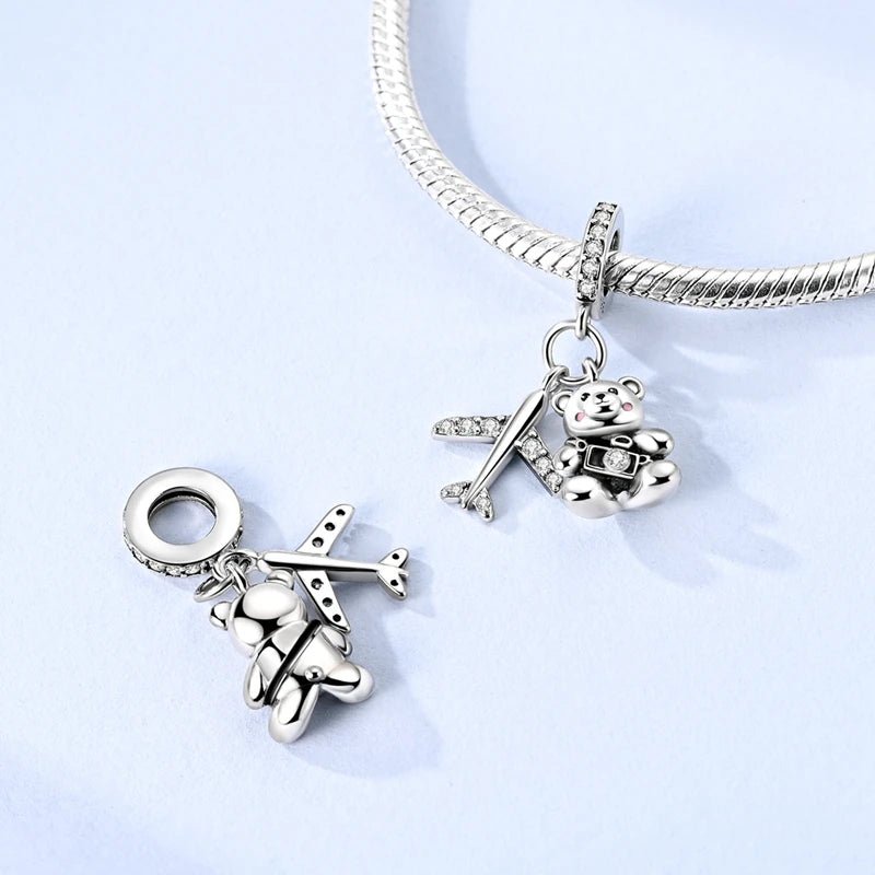 Tier Charm Anhänger Set 925 Sterling Silber – Löwe, Tiger, Wolf, Drache & mehr für Bettelarmband - CharmsLuv