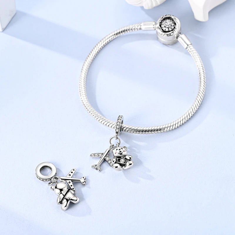 Tier Charm Anhänger Set 925 Sterling Silber – Löwe, Tiger, Wolf, Drache & mehr für Bettelarmband - CharmsLuv