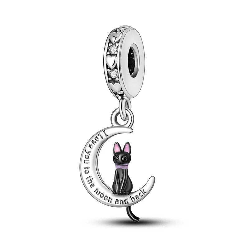 Tier Charm Anhänger Set 925 Sterling Silber – Löwe, Tiger, Wolf, Drache & mehr für Bettelarmband - CharmsLuv