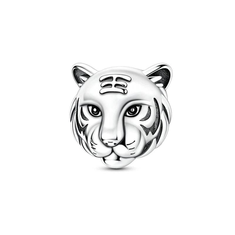 Tier Charm Anhänger Set 925 Sterling Silber – Löwe, Tiger, Wolf, Drache & mehr für Bettelarmband - CharmsLuv