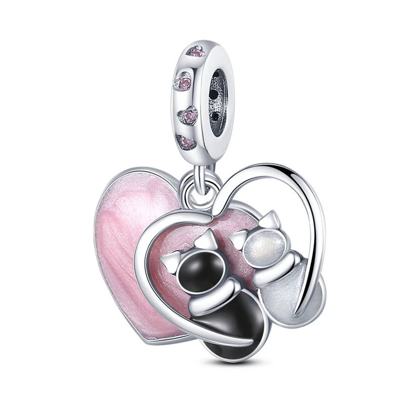 Tier Charm Anhänger Set 925 Sterling Silber – Löwe, Tiger, Wolf, Drache & mehr für Bettelarmband - CharmsLuv