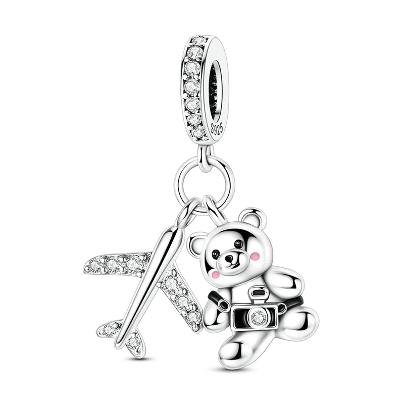 Tier Charm Anhänger Set 925 Sterling Silber – Löwe, Tiger, Wolf, Drache & mehr für Bettelarmband - CharmsLuv