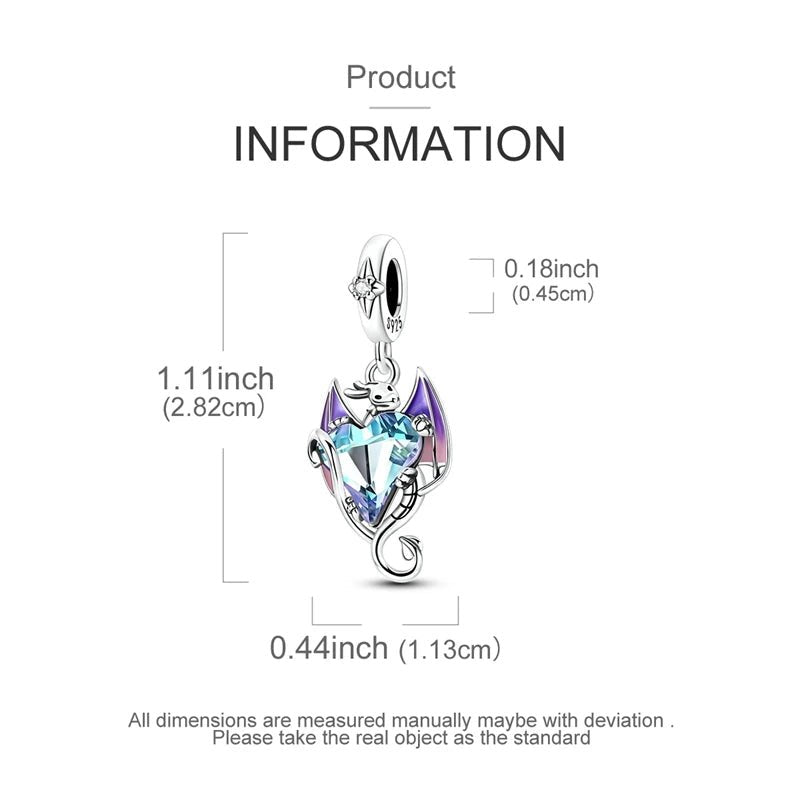 Tier Charm Anhänger Set 925 Sterling Silber – Löwe, Tiger, Wolf, Drache & mehr für Bettelarmband - CharmsLuv