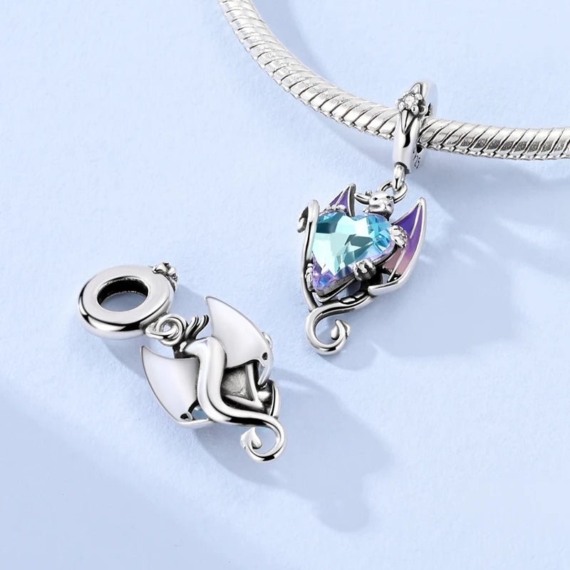Tier Charm Anhänger Set 925 Sterling Silber – Löwe, Tiger, Wolf, Drache & mehr für Bettelarmband - CharmsLuv