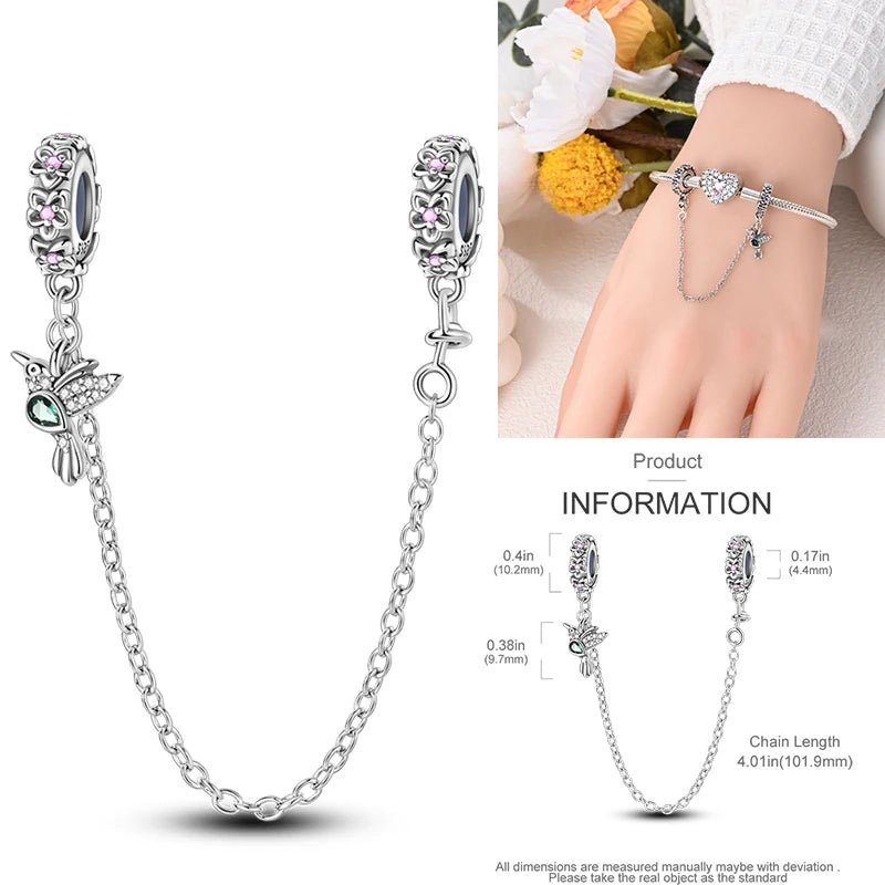 Vogel Charm Anhänger 925 Sterling Silber – Eule, Papagei & Flamingo mit Zirkonia für Bettelarmband - CharmsLuv