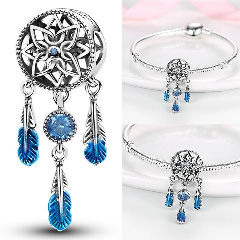 Vogel Charm Anhänger 925 Sterling Silber – Eule, Papagei & Flamingo mit Zirkonia für Bettelarmband - CharmsLuv