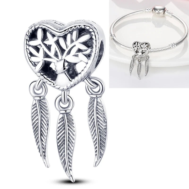 Vogel Charm Anhänger 925 Sterling Silber – Eule, Papagei & Flamingo mit Zirkonia für Bettelarmband - CharmsLuv