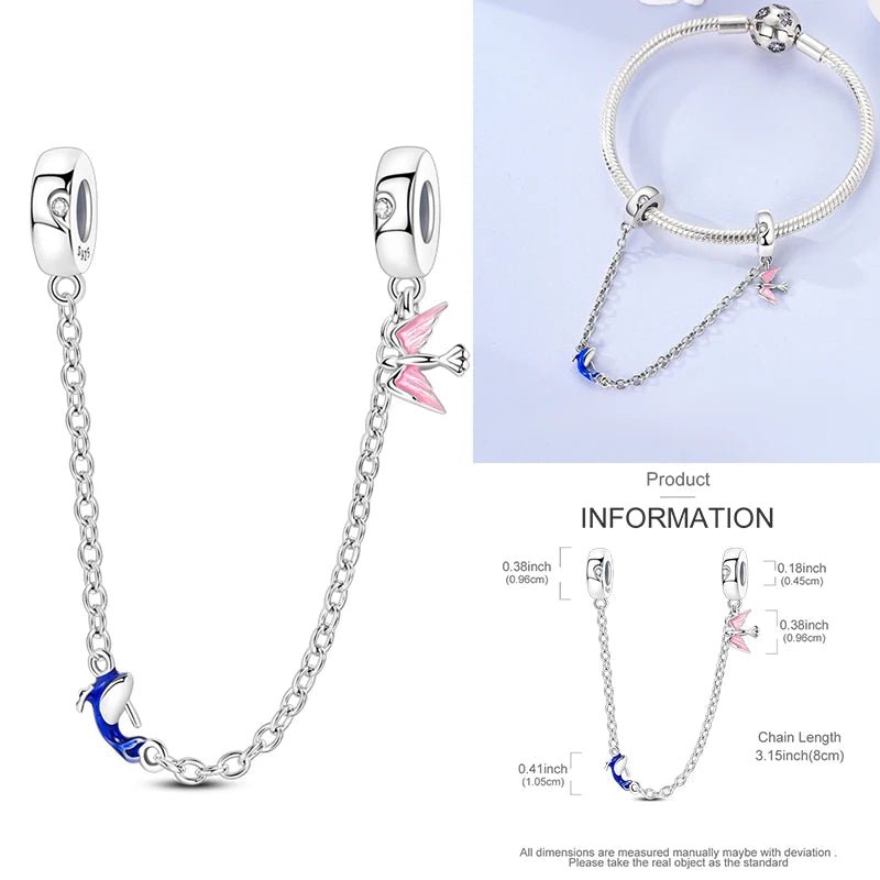 Vogel Charm Anhänger 925 Sterling Silber – Eule, Papagei & Flamingo mit Zirkonia für Bettelarmband - CharmsLuv