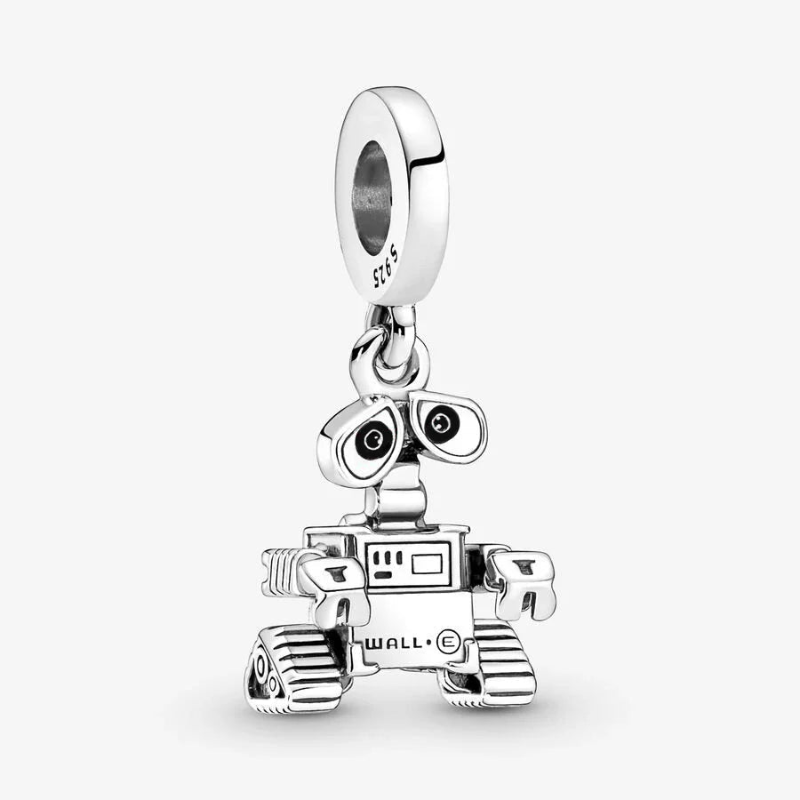 Wall - E &amp; Eve Charm Anhänger 925 Sterling Silber – Liebes - Charm mit Gravur für Bettelarmband - CharmsLuv