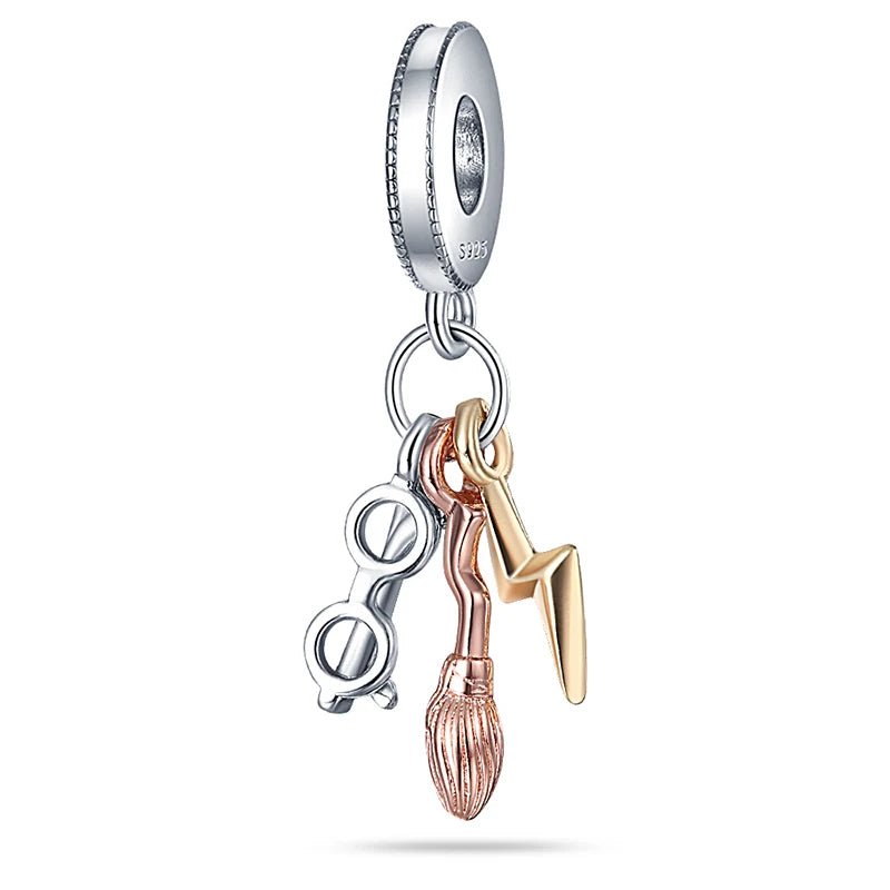 Zauberer Charm Anhänger 925 Sterling Silber – Harry Potter Symbole & Figuren für Bettelarmband - CharmsLuv
