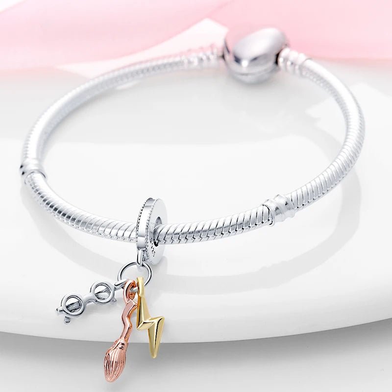 Zauberer Charm Anhänger 925 Sterling Silber – Harry Potter Symbole & Figuren für Bettelarmband - CharmsLuv