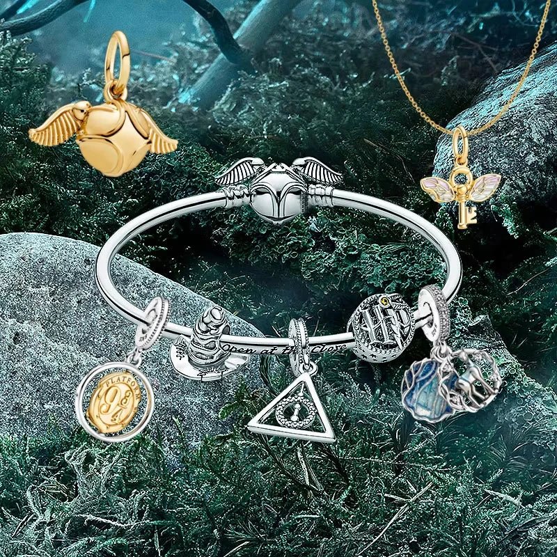Zauberer Charm Anhänger 925 Sterling Silber – Harry Potter Symbole & Figuren für Bettelarmband - CharmsLuv