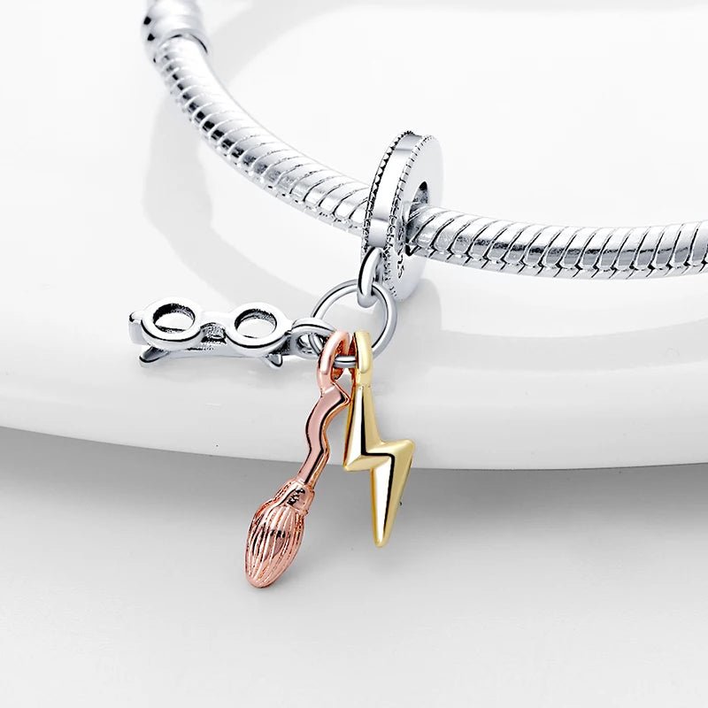 Zauberer Charm Anhänger 925 Sterling Silber – Harry Potter Symbole & Figuren für Bettelarmband - CharmsLuv