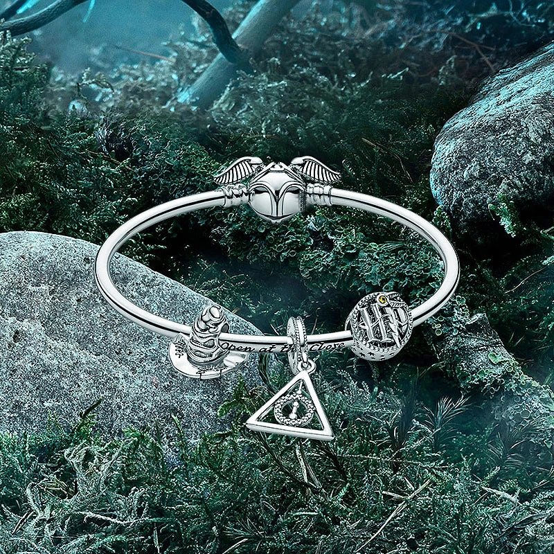 Zauberer Charm Anhänger 925 Sterling Silber – Harry Potter Symbole & Figuren für Bettelarmband - CharmsLuv